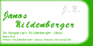 janos mildenberger business card